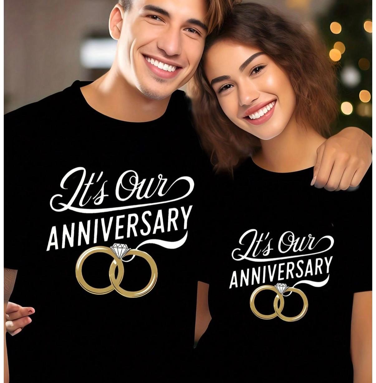 It’s Our Anniversary – Matching Couple T-Shirt Set 💍❤️