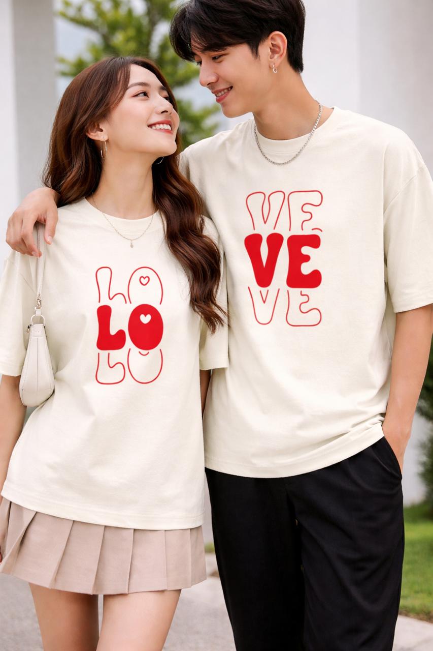 Couple Matching T-Shirt Set| His &Her Combo | Valentine &Annivesary Gift