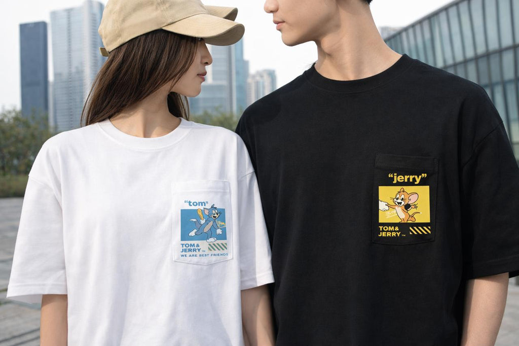 Tom & Jerry Best Friends Couple Oversized T-Shirt Combo💕